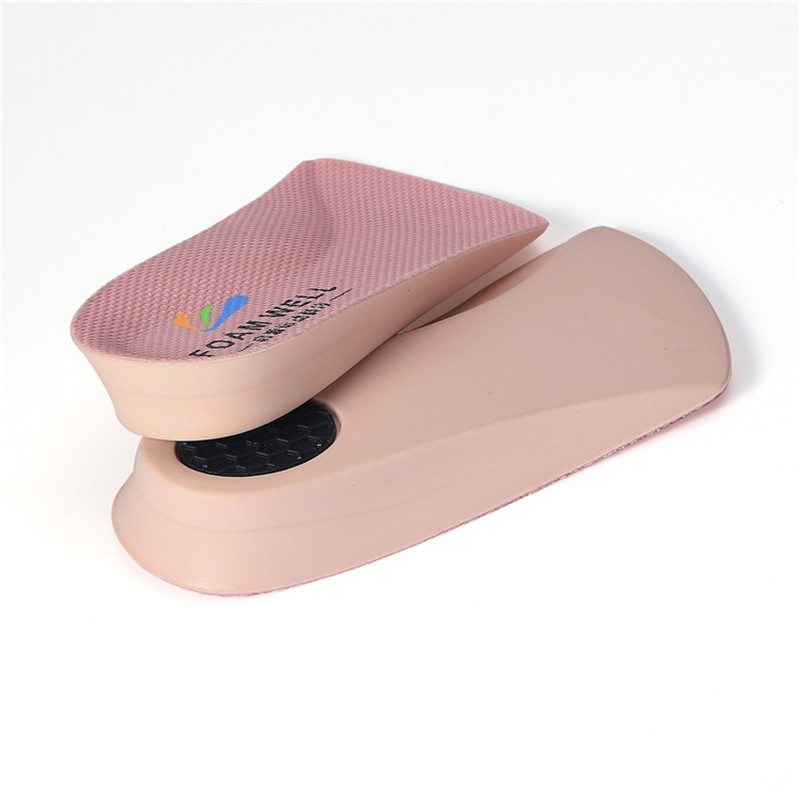 Halv stødabsorption PU GEL Arch Support Heel Pude Pad Elevatorer Bredde Højde Forøg indersålen